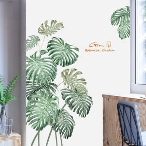 Decal dán tường Lá xanh nhiệt đới trang trí 4