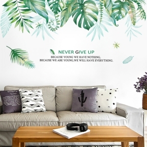 Decal dán tường Decal lá xanh trang trí, chi tiết rời, dán tường sau tivi, tại TPHCM 1,75 x 0,96 (m)(dài x rộng) Decal dán tường Decal lá xanh trang trí, chi tiết rời, dán tường sau tivi, tại TPHCM 1,75 x 0,96 (m)(dài x rộng)