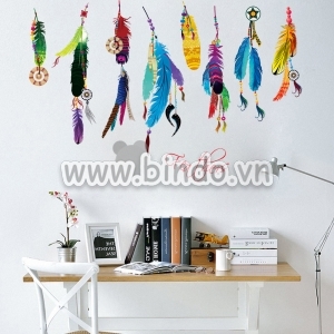 Decal dán tường Lông vũ sắc màu 3 decal dán tường, khổ 1,0 x 0,7 (m) (dài x rộng), dán quán trà sữa, dán nhìn 2 mặt ở TPHCM Decal dán tường Lông vũ sắc màu 3 decal dán tường, khổ 1,0 x 0,7 (m) (dài x rộng), dán quán trà sữa, dán nhìn 2 mặt ở TPHCM