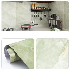 Decal dán tường Miếng dán bếp chống dầu mỡ màu hoa cương xanh nhạt Decal dán tường Miếng dán bếp chống dầu mỡ màu hoa cương xanh nhạt