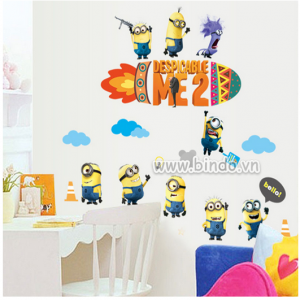 Decal dán tường Decal Minion dán tường, lớp học mầm non, dán theo sở thích, mới nhất tại TPHCM