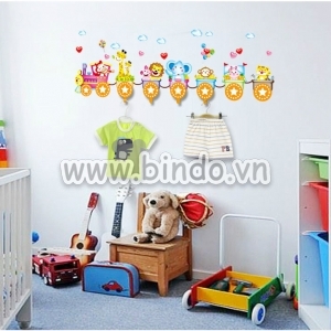 Decal dán tường Móc treo đồ đoàn xe thú 2