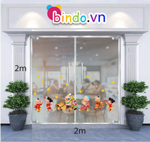 Decal dán tường Trang trí tết Ngày hội tết xuân