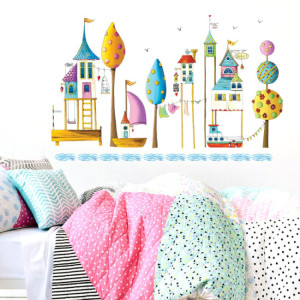 Decal dán tường Ngôi nhà cổ tích decal dán, size 1,30 x 0,80 (m) (dài x rộng), dán phòng bé gái, chi tiết rời ở TPHCM Decal dán tường Ngôi nhà cổ tích decal dán, size 1,30 x 0,80 (m) (dài x rộng), dán phòng bé gái, chi tiết rời ở TPHCM