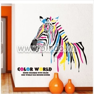 Decal dán tường Ngựa sắc màu