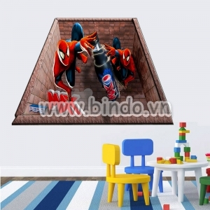 Decal dán tường Decal dán tường người nhện 3d 2 - spider man 3d 2, có sẵn keo, phòng bé, ở TPHCM Decal dán tường Decal dán tường người nhện 3d 2 - spider man 3d 2, có sẵn keo, phòng bé, ở TPHCM