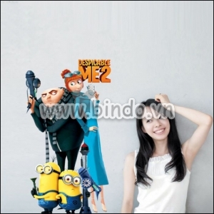 Decal dán tường Minions và Gru