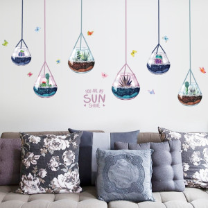 Decal dán tường Những chậu cây treo