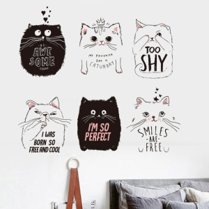 Decal dán tường Những chú mèo đáng yêu