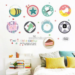 Decal dán tường Decal dán những khung hình thú 2, dán theo sở thích, dán phòng bé, mới nhất ở TPHCM