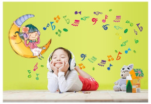 Decal dán tường Những nốt nhạc vui decal dán tường, phòng bé gái, chi tiết rời, giá rẻ tại TPHCM Decal dán tường Những nốt nhạc vui decal dán tường, phòng bé gái, chi tiết rời, giá rẻ tại TPHCM