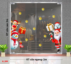 Decal dán tường Noel- Đón chào noel 