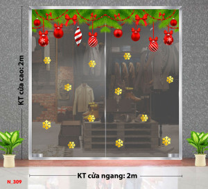 Decal dán tường Decal Noel - Tuần lộc vàng ngắm tuyết rơi Decal dán tường Decal Noel - Tuần lộc vàng ngắm tuyết rơi