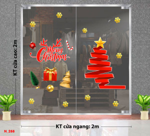 Decal dán tường Noel - chữ giáng sinh 3