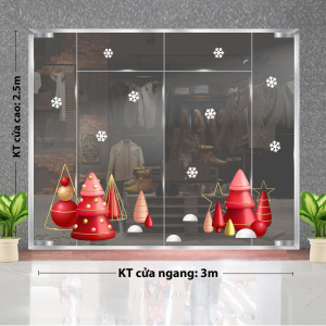 Decal dán tường Decal Noel - Cây thông đỏ Decal dán tường Decal Noel - Cây thông đỏ