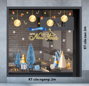 Decal dán tường Noel - Cây thông xanh 3