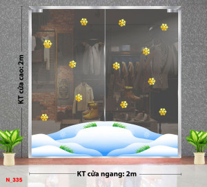 Decal dán tường Decal Noel - Chân tuyết trắng 2m Decal dán tường Decal Noel - Chân tuyết trắng 2m