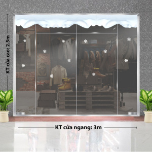 Decal dán tường Decal Noel - chân tuyết trắng giáng sinh 2 Decal dán tường Decal Noel - chân tuyết trắng giáng sinh 2