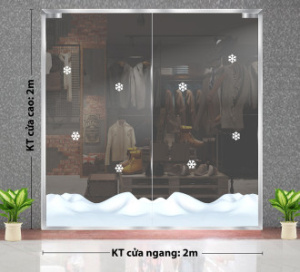 Decal dán tường Decal Noel - chân tuyết trắng giáng sinh Decal dán tường Decal Noel - chân tuyết trắng giáng sinh