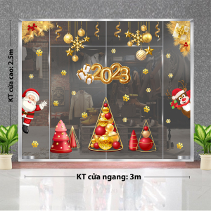 Decal dán tường Decal Noel - chào mừng giáng sinh 2023 Decal dán tường Decal Noel - chào mừng giáng sinh 2023