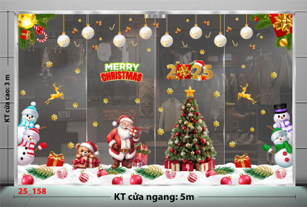 Decal dán tường Noel - combo 158 Decal dán tường Noel - combo 158