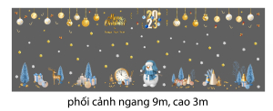 Decal dán tường Noel - combo 9m