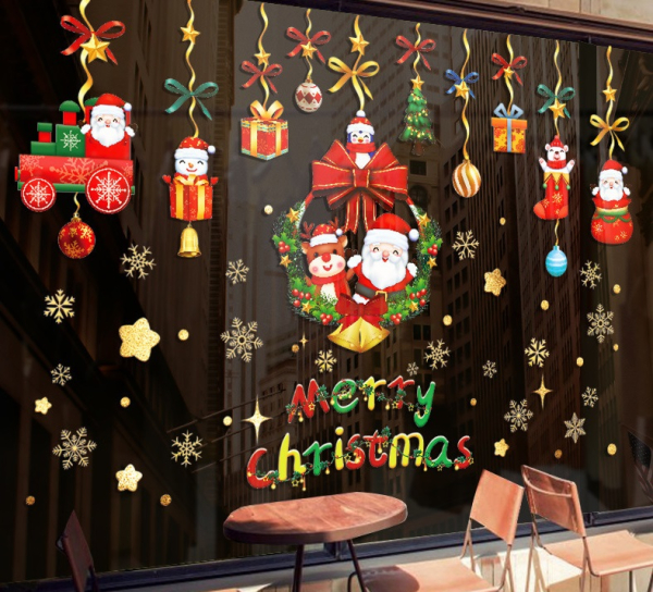 Decal dán tường Decal Noel - Dây treo noel sắc màu (H) Decal dán tường Decal Noel - Dây treo noel sắc màu (H)