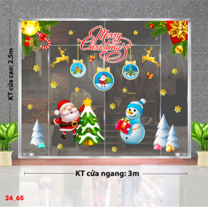 Decal dán tường Decal Noel - Qủa châu và người tuyết choàng khăn xanh Decal dán tường Decal Noel - Qủa châu và người tuyết choàng khăn xanh