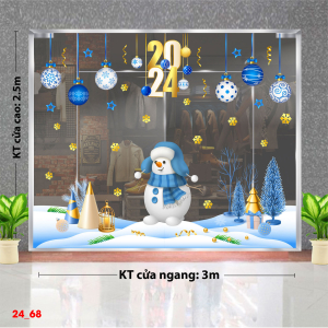 Decal dán tường Decal Noel - Người tuyết trên tuyết trắng Decal dán tường Decal Noel - Người tuyết trên tuyết trắng