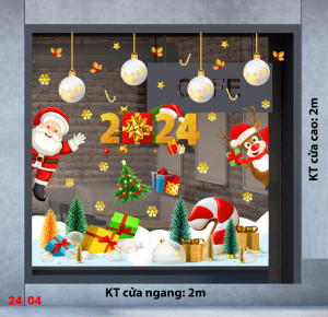 Decal dán tường Noel - chào giáng sinh 2024 