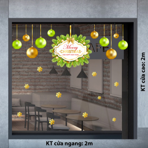 Decal dán tường Decal Noel - Nguyệt quế xanh Decal dán tường Decal Noel - Nguyệt quế xanh