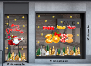 Decal dán tường Decal Noel - Nhưng cây thông vàng và ngôi nhà Decal dán tường Decal Noel - Nhưng cây thông vàng và ngôi nhà