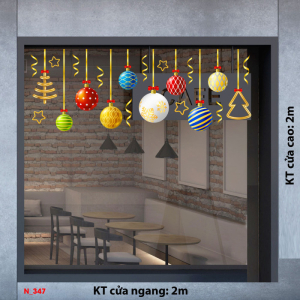 Decal dán tường Decal Noel - Những quả châu sắc màu 2 Decal dán tường Decal Noel - Những quả châu sắc màu 2