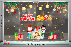 Decal dán tường Decal Noel - Noel 169 Ông già và người tuyết Decal dán tường Decal Noel - Noel 169 Ông già và người tuyết