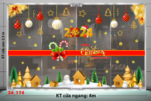 Decal dán tường Noel -  Noel 174  Ngôi nhà giáng sinh