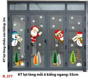 Decal dán tường Noel - Noel 377 Chào đón noel