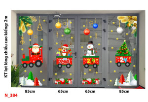 Decal dán tường Decal Noel - Noel 384 Đoàn tàu chở ông già noel Decal dán tường Decal Noel - Noel 384 Đoàn tàu chở ông già noel