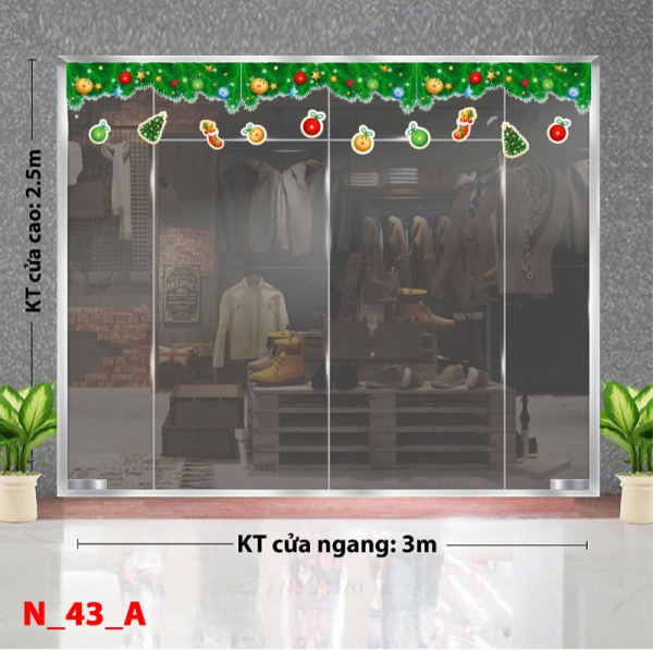 Decal dán tường Decal Noel - Noel 43_A dây nguyệt quế 3m Decal dán tường Decal Noel - Noel 43_A dây nguyệt quế 3m