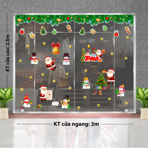 Decal dán tường Decal Noel - ông già đọc thư và ông già hái ngôi sao Decal dán tường Decal Noel - ông già đọc thư và ông già hái ngôi sao
