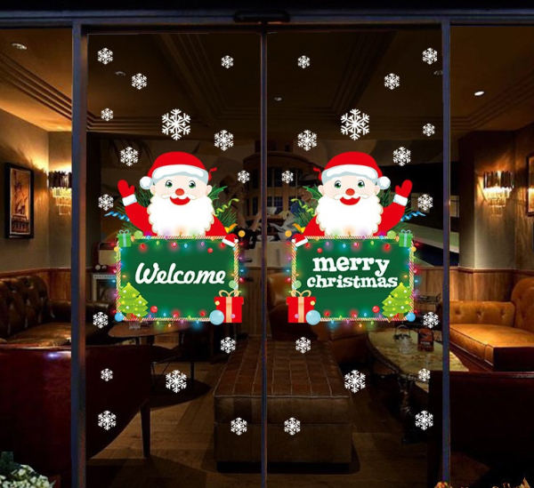 Decal dán tường Decal Noel - Ông già noel dán cửa kính (H) Decal dán tường Decal Noel - Ông già noel dán cửa kính (H)