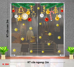 Decal dán tường Decal Noel - Qủa châu treo Decal dán tường Decal Noel - Qủa châu treo