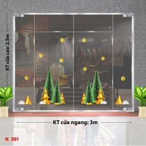 Decal dán tường Decal Noel - Rừng thông xanh Decal dán tường Decal Noel - Rừng thông xanh