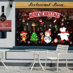 Decal dán tường Decal Noel - Thú đón giáng sinh Decal dán tường Decal Noel - Thú đón giáng sinh