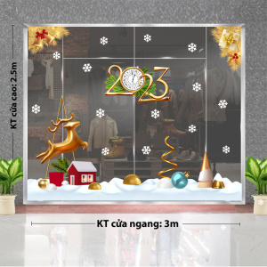 Decal dán tường Decal Noel - Tuần lộc đêm noel Decal dán tường Decal Noel - Tuần lộc đêm noel