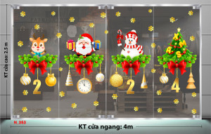 Decal dán tường Decal Noel - Đón chào noel 2024 4m Decal dán tường Decal Noel - Đón chào noel 2024 4m