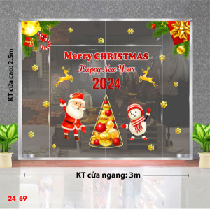 Decal dán tường Noel - Vui giáng sinh cùng ông già noel