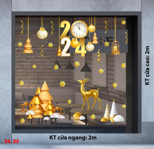 Decal dán tường Decal Noel - Khung cảnh noel Decal dán tường Decal Noel - Khung cảnh noel