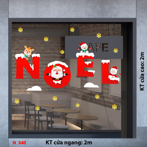 Decal dán tường Decal Noel - chữ noel màu đỏ Decal dán tường Decal Noel - chữ noel màu đỏ