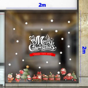 Decal dán tường Decal Noel -Noel đòn tàu chở ông già noel Decal dán tường Decal Noel -Noel đòn tàu chở ông già noel
