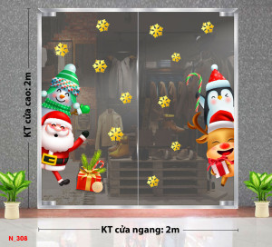 Decal dán tường Noel -vui chào giáng sinh